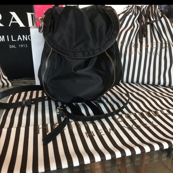 henri bendel Handbags - Henri Bendel New York Black Satin backpack- Extremely hard to find!